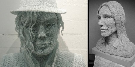 3D Portraits made from Chicken Wire - wire00