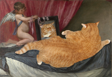 اثاری هنری با گربه 