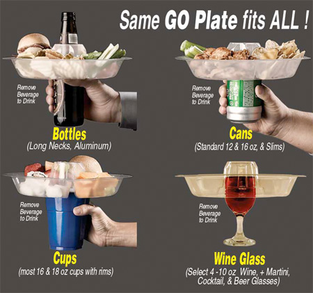 The GoPlate, A Snack Plate That Wraps Around Your Beer