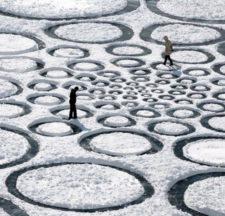 Jim Denevan Frozen Lake Art