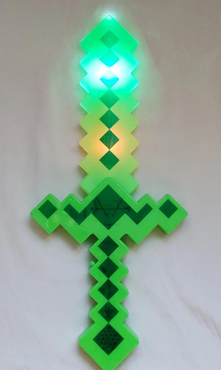 MineCraft LED Light-Up Pixel Sword - Green