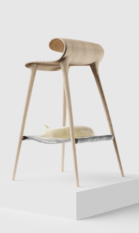 صندلی بلند چوبی گربه