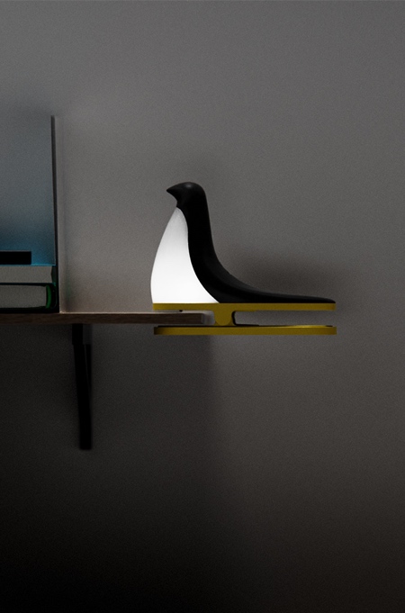 لامپ LED قابل شارژ با الهام از پرندگان