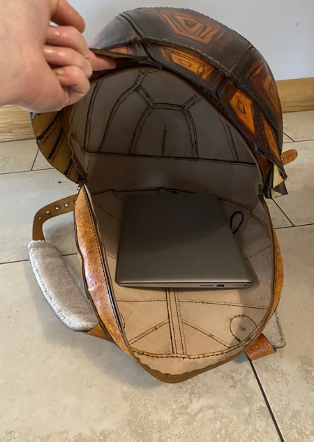 Leather Turtle Backpack