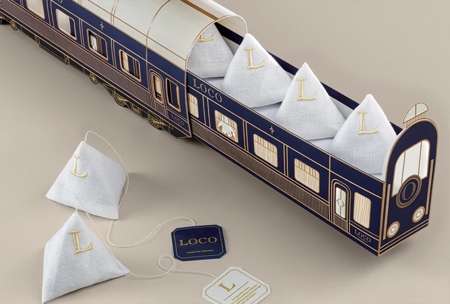 Train Shaped Tea Packaging