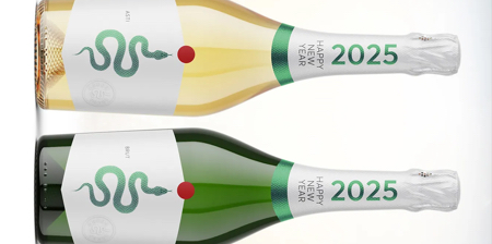 Green Snake Champagne Bottles