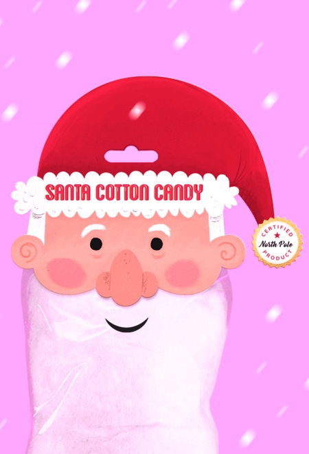 Santa Beard Cotton Candy Packaging