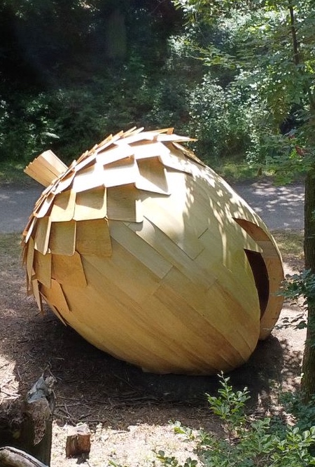 Wooden Acorn Meditation Pod