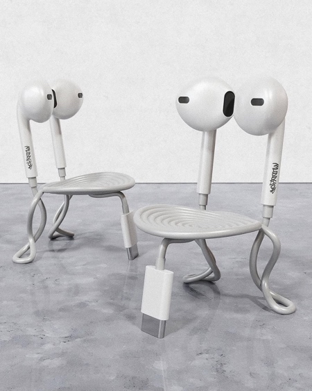 Muddycap Apple EarPods Chair