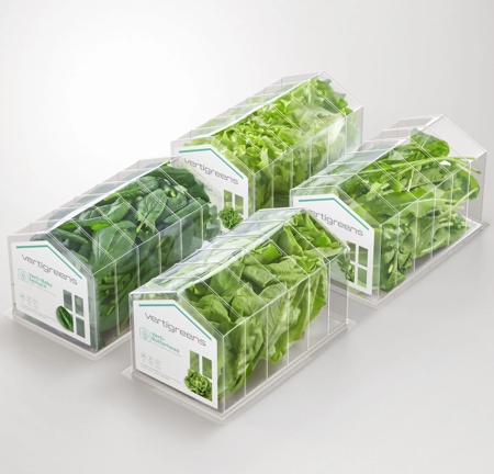 Greenhouse Shaped Spinach Packaging