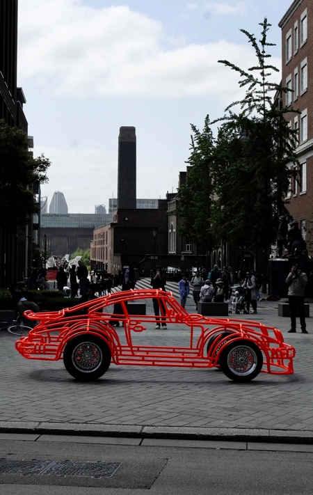 Wireframe Porsche 934 by Benedict Radcliffe