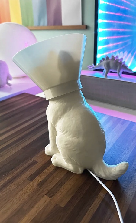 Hellgy Cat Cone of Shame Lamp