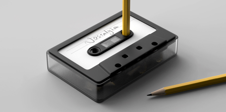 Cassette Tape Pencil Sharpener