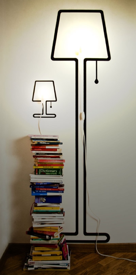 Tall and Tiny Lamp Stickers by Alice Rosignoli